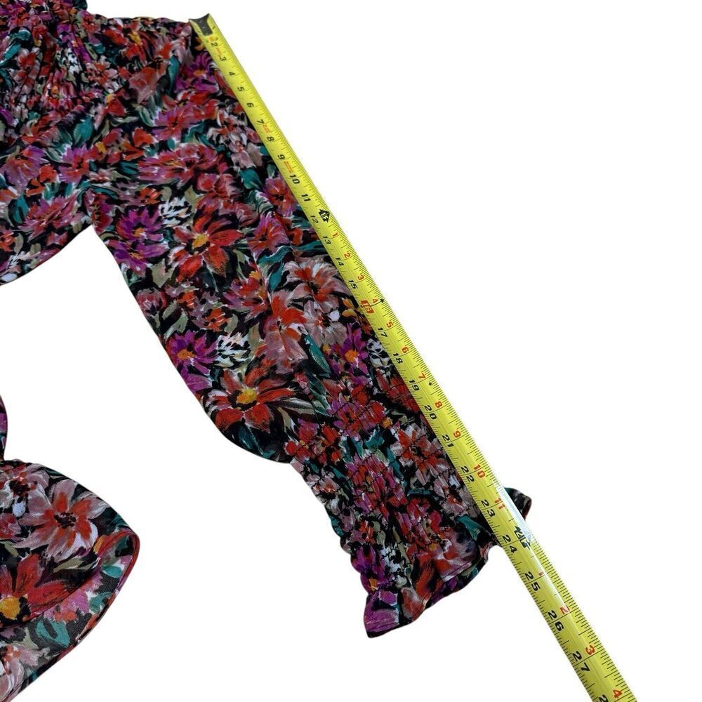 Misa Los Angeles Marin dress lorena Floral Long Sleeve Mini Size S Flirty - Picture 9 of 10